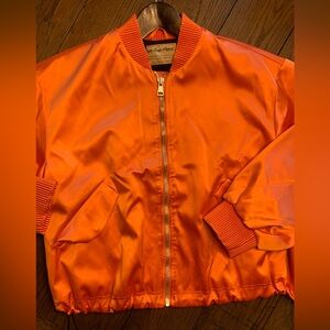 NWOT FREE PEOPLE We The Free Orange bomber jacket